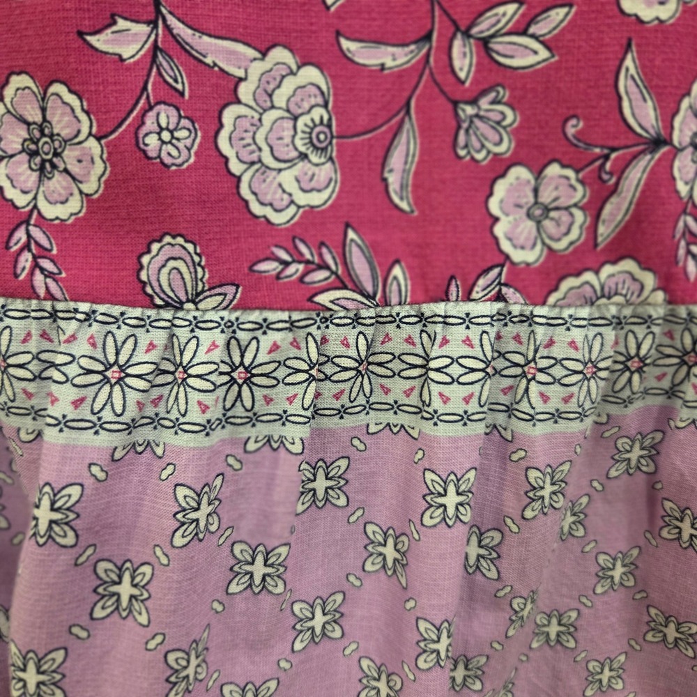 LOFT Floral Tiered Midi Dress Women's Size 10 Pockets Lined Cottage Boho Casual - Picture 8 of 12
